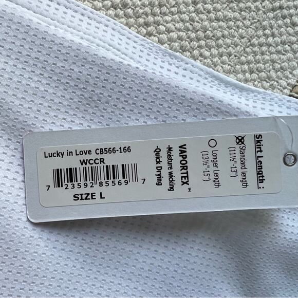 Lucky in Love Mesh Love White Standard Length Tennis Skort Women’s Size Large - Picture 5 of 11